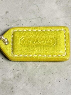 Coach Leather Hangtag – Lime Green (1.5")